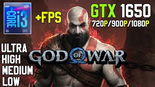 GOD OF WAR  GTX 1650  I39100F  16GB OF RAM  IN ALL SETTINGS  THE BEST SETTINGS [upl. by Lumpkin]