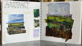 TOP TIPS making an EASY COLLAGE ART landscape art how to develop an idea [upl. by Jemy]