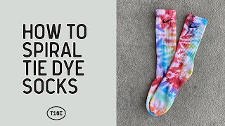 How To Tie Dye  Spiral Tie Dyeing Tutorial  Hand Dye Socks [upl. by Edia284]