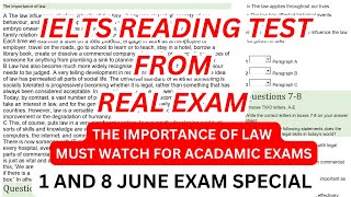 Ielts reading passageThe importance of law  Real Ielts reading practice test 2024 with answers [upl. by Ruhtracam]