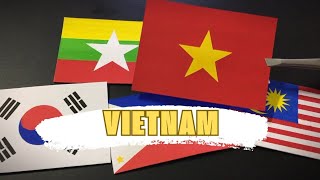 Drawing VIETNAM 🇻🇳 Flag with POSCA Markers vietnam art posca [upl. by Tiertza917]