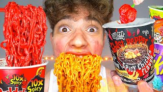 Extreme Spiciest Ramens  ASMR [upl. by Enymsaj275]