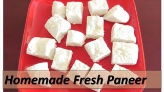 Homemade Fresh Paneer Indian Cheese with English subtitles [upl. by Calandria]