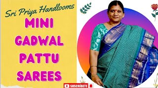 Latest Special Check DesignsMini Gadwal pattu sareesమినీ గద్వాల్ పట్టు సారీస్40 Off 99856 92476 [upl. by Rutan]