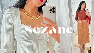 Sezane haul  🍁❤️The Best Fall collection  EVER  skirts cozy knits and beautiful accessories [upl. by Georg]