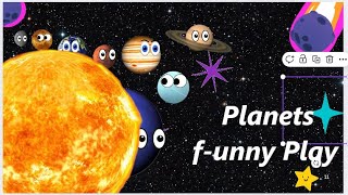 Preschoolers All the Planets funny play in Space with Every One with dance  KidsLearningTube [upl. by Akinuahs191]