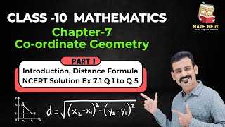 Ch 7 Coordinate Geometry  Class 10  CBSE Maths  ncert solution ex 71  Q1 to Q5  Year 2024 [upl. by Aisyle188]