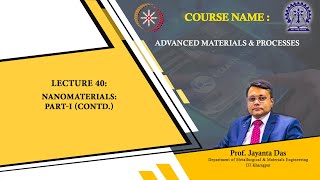 Lecture 40 Nanomaterials Part I Contd [upl. by Lonny204]