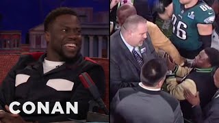 Kevin Hart’s Drunken Mission To Hold The Super Bowl Trophy  CONAN on TBS [upl. by Aehsa300]