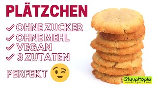 Vegane Plätzchen ohne Zucker und Mehl aus nur 3 Zutaten [upl. by Mila]