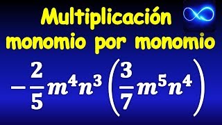 84 Multiplicación monomio por monomio CON FRACCIONES [upl. by Jehial]