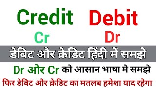 Debit or Credit ka matlab Hindi  Debit and Credit meaning  Dr and Cr Meaning [upl. by Rednijar827]