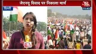 JNU Row BJP RSS Take Out March For Unity [upl. by Eneluj462]