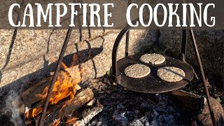 Campfire Oatcakes Recipe  How to Make Savoury Oat Cakes on a Cast Iron Hanging Griddle [upl. by Rattray532]