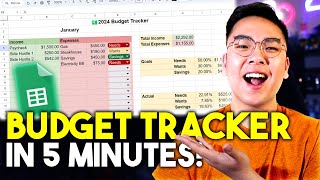 EASY Budget amp Expense Tracker with Google Sheets FULL TUTORIAL [upl. by Nirhtak]