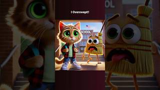 Kitten Back to School  Cartoon Fun Part 3 ai aiart cat 🐱 🐈 😀 [upl. by Anaihs]