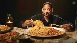 パスタを食らうウィルスミス Will Smith eating spaghetti by AI 2024 haiper [upl. by Nyrehtac]