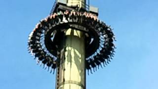 Heide Park 170812  Scream  Höchster Freier Fall Tower der Welt 71 Meter [upl. by Rosinski]