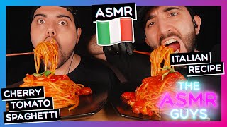 🔥 ASMR 🔊 CHERRY TOMATO SPAGHETTI ITALIAN RECIPE NO TALKING MUKBANG 🥘 [upl. by Old371]