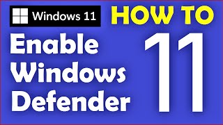 How to Turn ON Windows Defender in Windows 11 [upl. by Sadella]