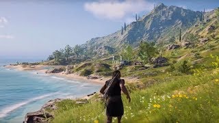 HOW BIG IS THE MAP in Assassins Creed Odyssey Run Across the Map [upl. by Vasily346]