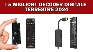 Decoder DVB T2  I 5 Migliori DECODER DIGITALE TERRESTRE 2024 [upl. by Rap423]