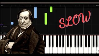 Rossini  Barber of Seville Overture  Easy Piano Music  SLOW [upl. by Nike936]