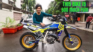 RIDING A HUSQVARNA DIRT BIKE ON MUMBAI STREETS [upl. by Kerby929]