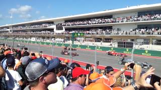 F1 Austin Grand Prix race start 2013 V8 sound [upl. by Phares]