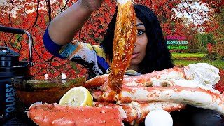 Seafood Boil Sunday King Crab Legs Eggs and Cucumber Mukbang [upl. by Severin]