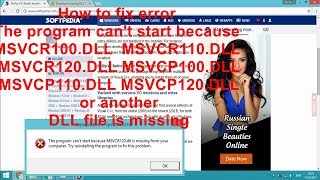 How to fix error The program cant start because DLL file is missing [upl. by Niwhsa601]