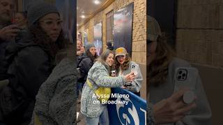 Alyssa Milano CHARMED with fans after the broadway show “CHICAGO” in New York зачарованные [upl. by Rochette]