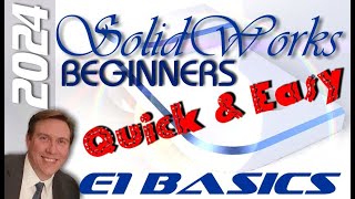 E1 SolidWorks 2024  Basic Modeling for Beginners Tutorial with Training Guide  Tips [upl. by Euqram]