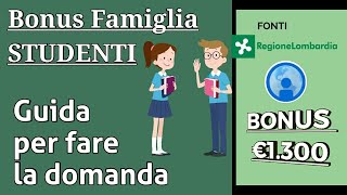 Bonus Figli STUDENTI  Come richiedere fino a 2000€ con Dote Scuola [upl. by Trilly]