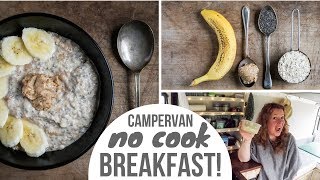 No Cook Camping Breakfast Banana amp Peanut Butter Overnight Oats [upl. by Abagail]