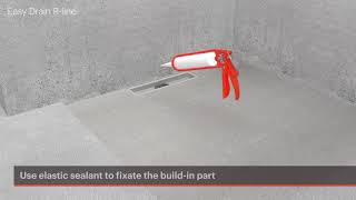 Linear shower drain installation – Easy Drain Rline English [upl. by Ahsitram]