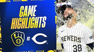 Reds vs Brewers Game Highlights 81024  MLB Highlights [upl. by Ybot]