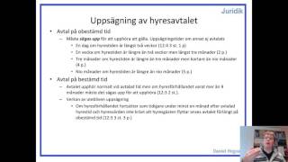 Hyresrätt  Lokal  Del 5  Uppsägning av hyresavtal [upl. by Aleunam]