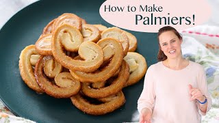 HOW TO MAKE PALMIERS Easy puff pastry cookies [upl. by Anelhtak]