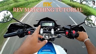 Rev Matching Tutorial  How to do Rev Matching  Helmet Top Mount Test  Yamaha FZS V20 [upl. by Asquith]