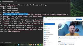 Tahap 2 Pengaturan Video Audio dan Background Image Pada Zoom Meeting Workspace [upl. by Chevy546]