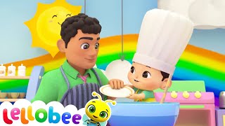 Lets Bake A Cake  Pat A Cake Song  Playtime Song For Kids  Lellobee [upl. by Renraw833]