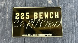 Official 225 Bench Certification [upl. by Eimaj]