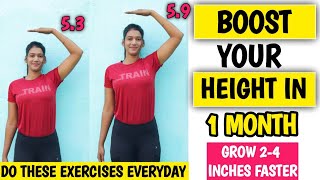 HOW TO GROW TALLER FAST IN 1 MONTH  Effective Exercises To Grow Taller Fast Fitness Journey [upl. by Aiela734]