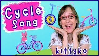 Cycle Song for Kids  Unicycles Bicycles amp Tricycles [upl. by Philbert]