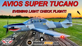 DUSK FLIGHT Light Check Avios Super Tucano 63quot ws 1600mm HobbyKingOfficial [upl. by Desdemona]