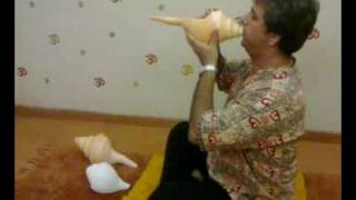 MUST WATCH Blowing THREE Conches Shankh Yoga by Firdos Irani [upl. by Velasco]