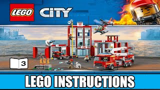 LEGO Instructions  City  77944  Fire Station Headquarters Book 3 [upl. by Airahs]