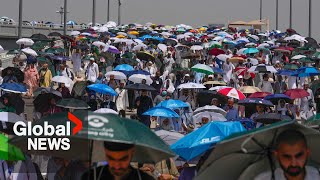 More than 550 Hajj pilgrims die as intense heat wave grips Saudi Arabia [upl. by Avigdor]