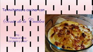 Cómo hacer Papas al horno con queso y jamón [upl. by Aiuqet64]